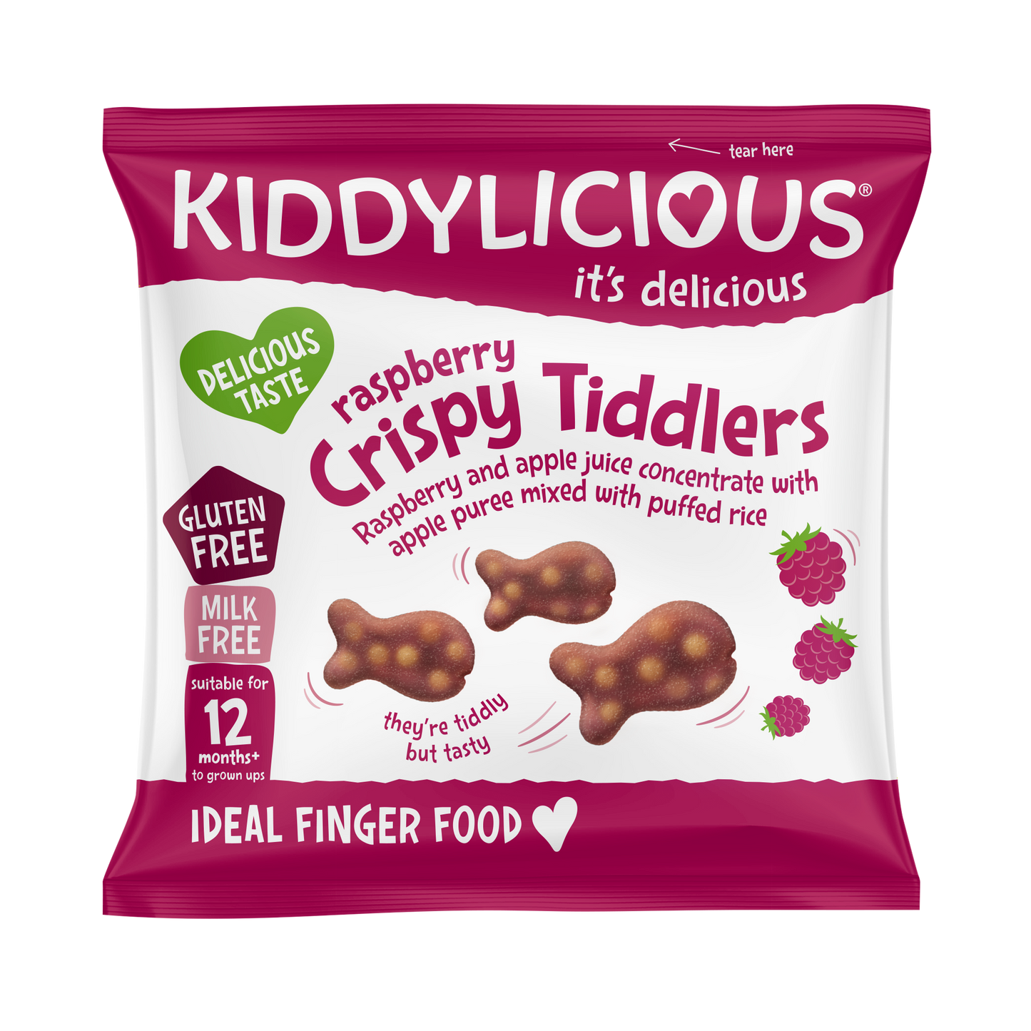 Kiddylicious Crispy Tiddlers - Raspberry