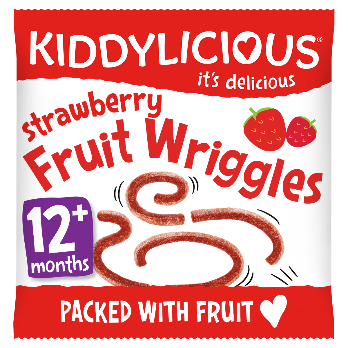 Kiddylicious Fruit Wriggles - Strawberry