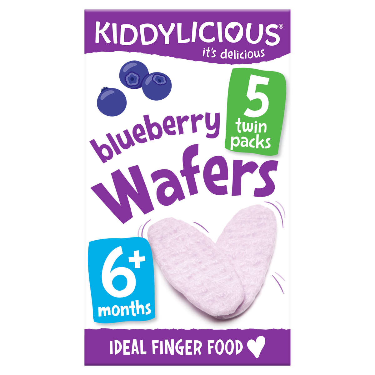 Kiddylicious Mini Wafers - Blueberry