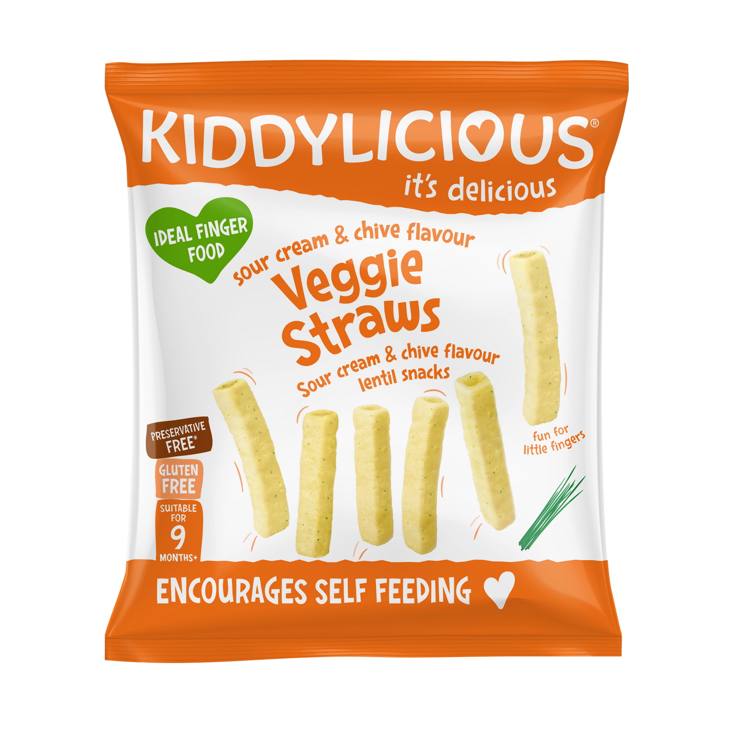 Kiddylicious Sour Cream And Chives Flavoured Veggie Straws