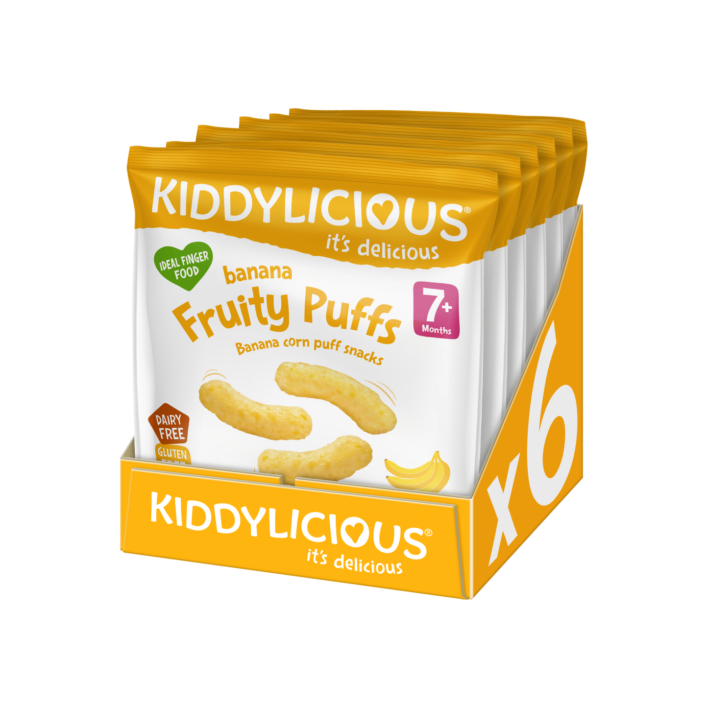 Kiddylicious Fruity Puffs - Banana