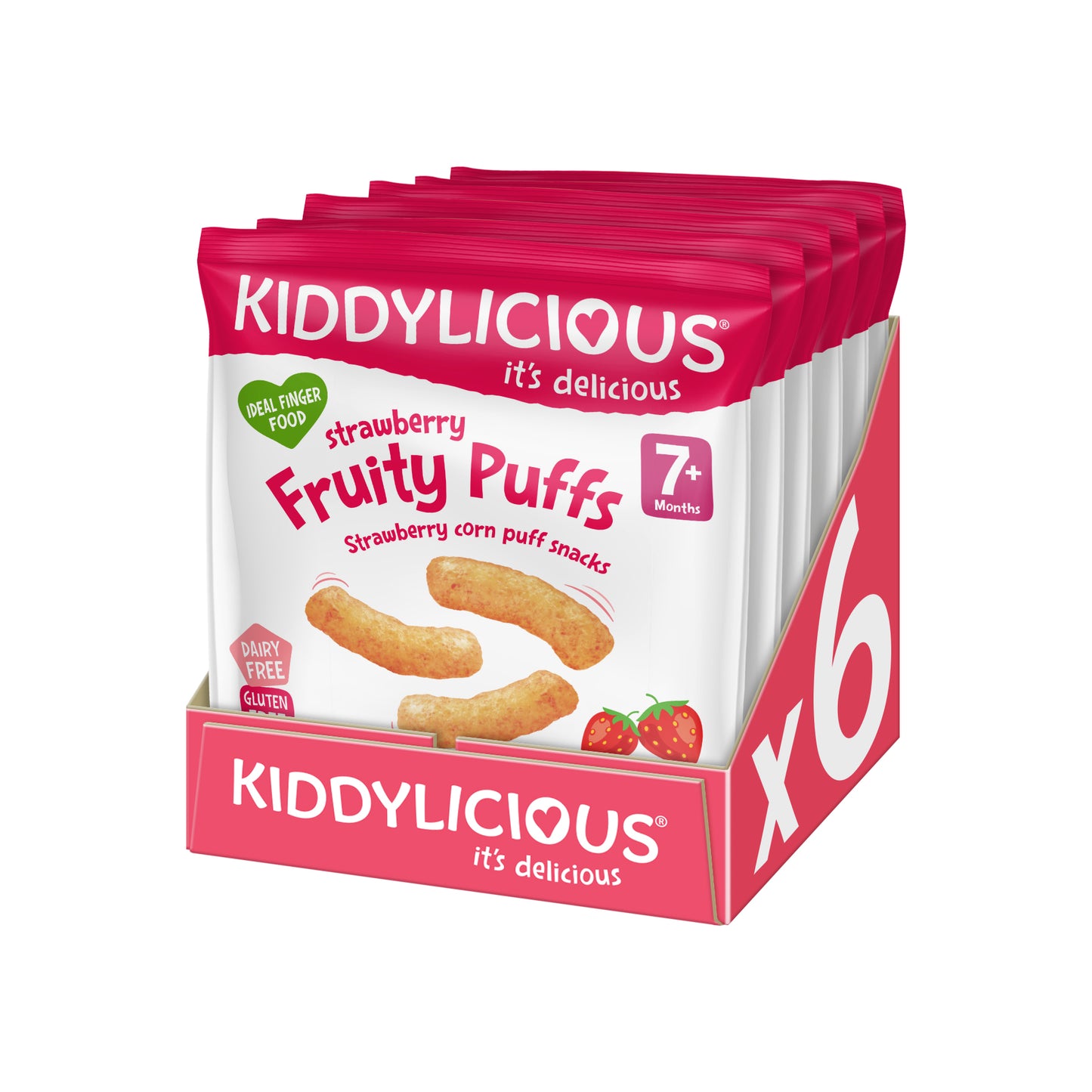 Kiddylicious Fruity Puffs - Strawberry
