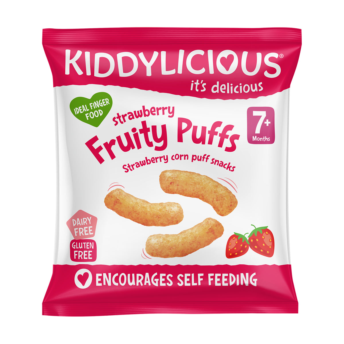 Kiddylicious Fruity Puffs - Strawberry
