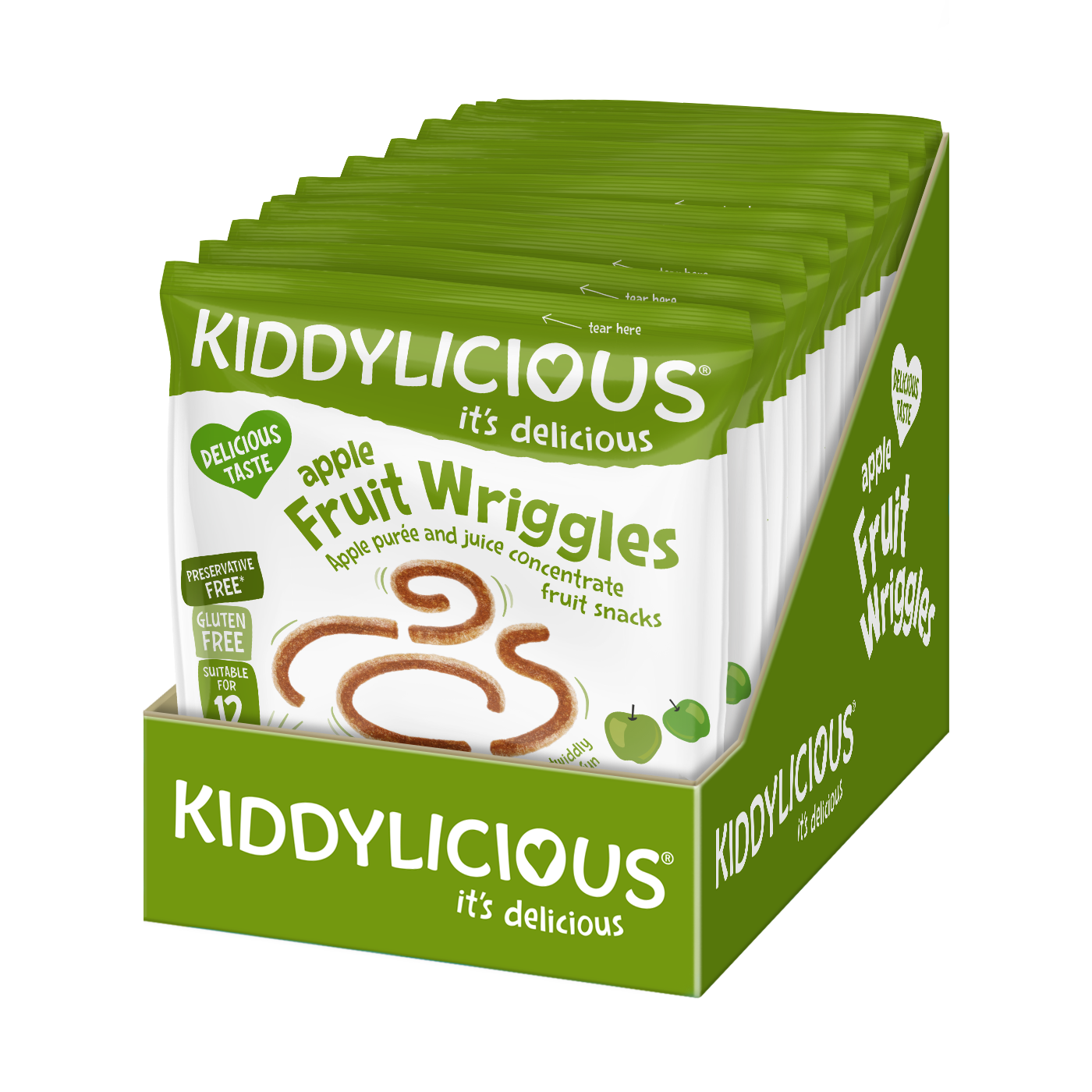 Kiddylicious Fruit Wriggles - Apple