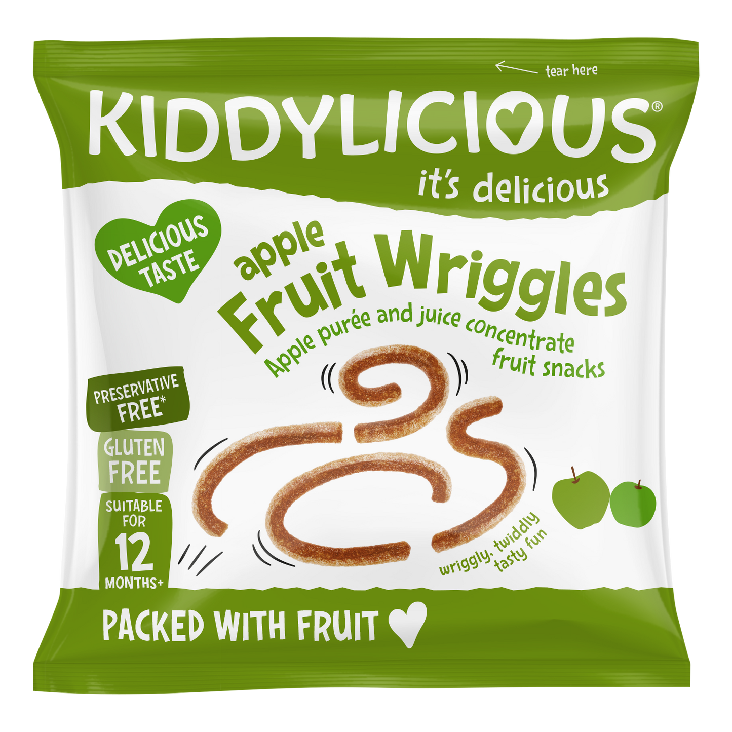 Kiddylicious Fruit Wriggles - Apple