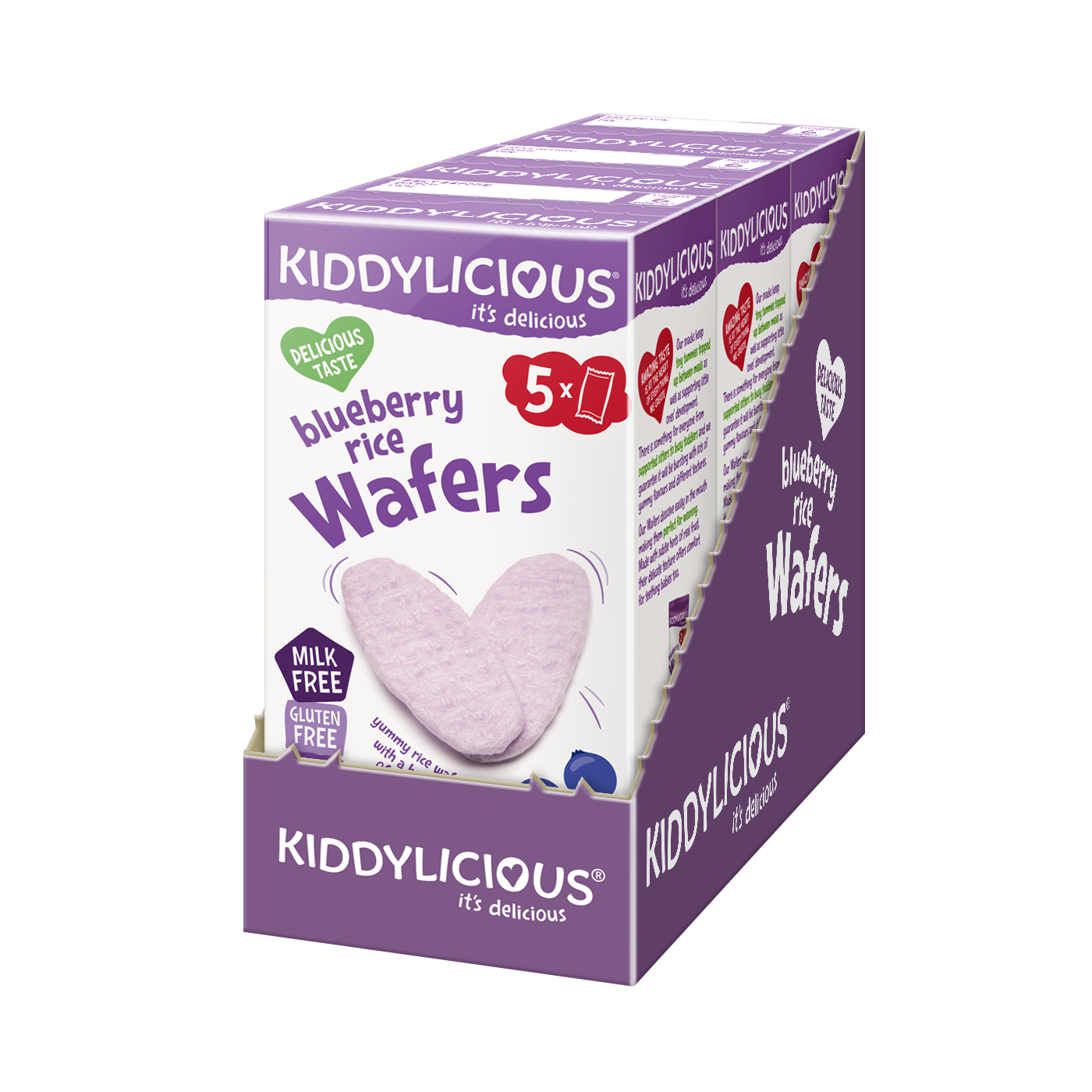 Kiddylicious Mini Wafers - Blueberry