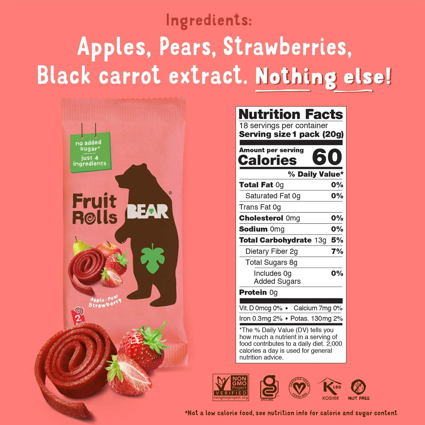 Bear Fruit Roll - Strawberry