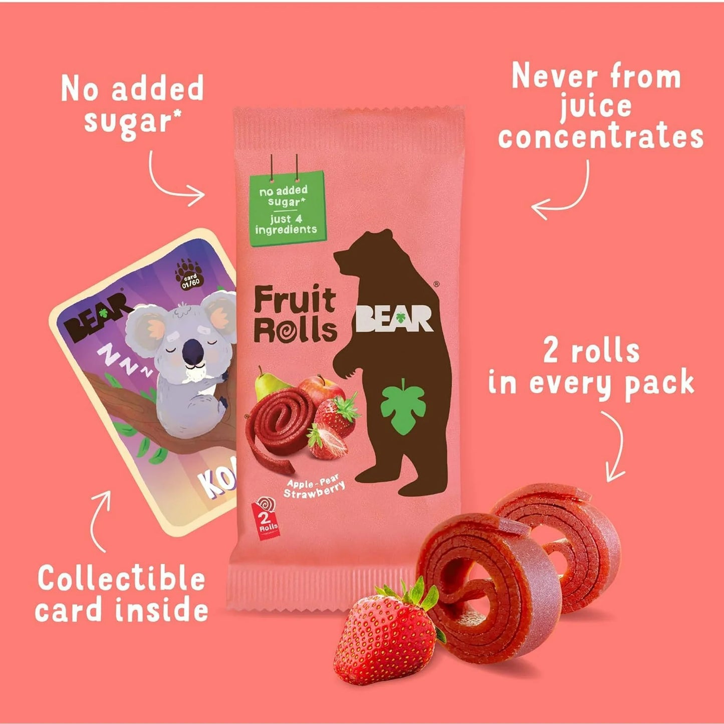 Bear Fruit Roll - Strawberry