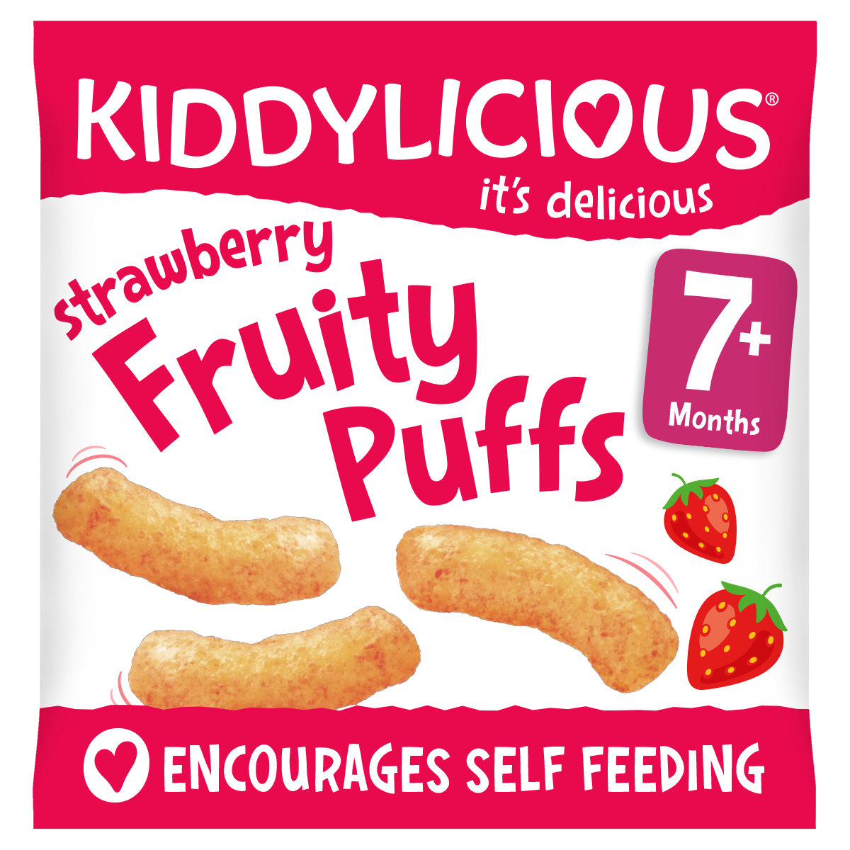 Kiddylicious Fruity Puffs - Strawberry