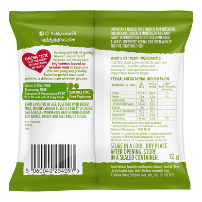 Kiddylicious Fruit Wriggles - Apple