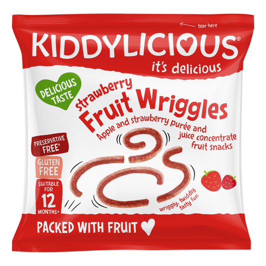 Kiddylicious Fruit Wriggles - Strawberry